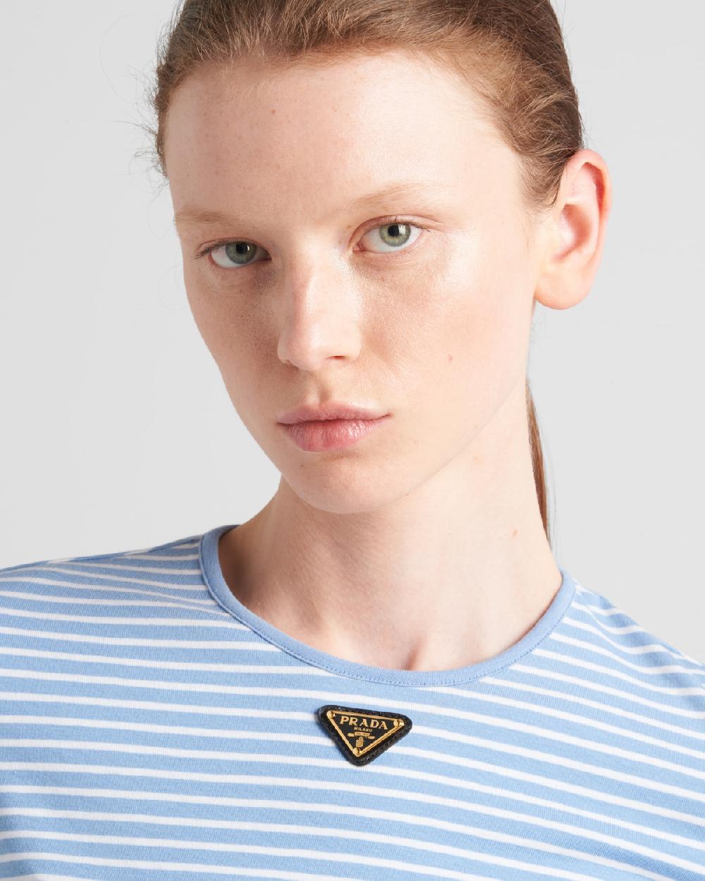 Prada Top De Punto A Rayas