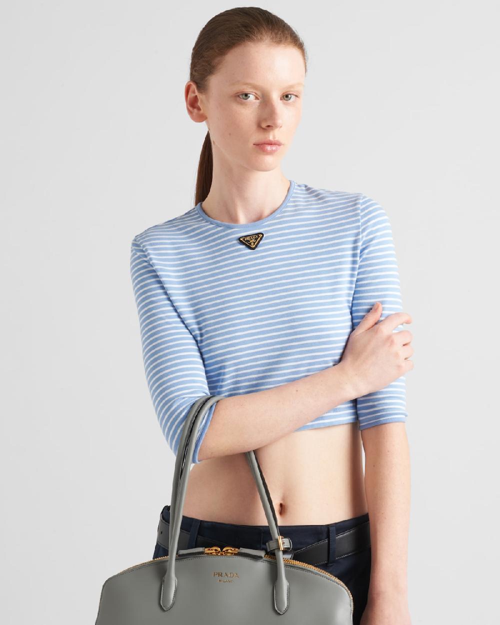 Prada Top De Punto A Rayas