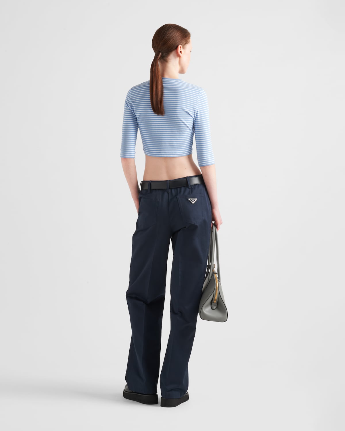 Prada Top De Punto A Rayas