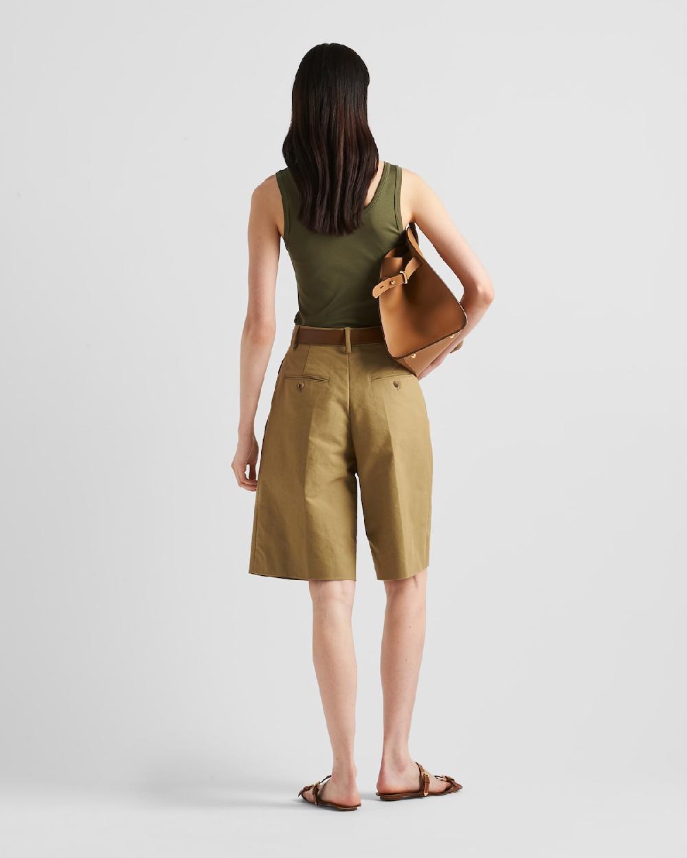 Prada Top De Punto Acanalado