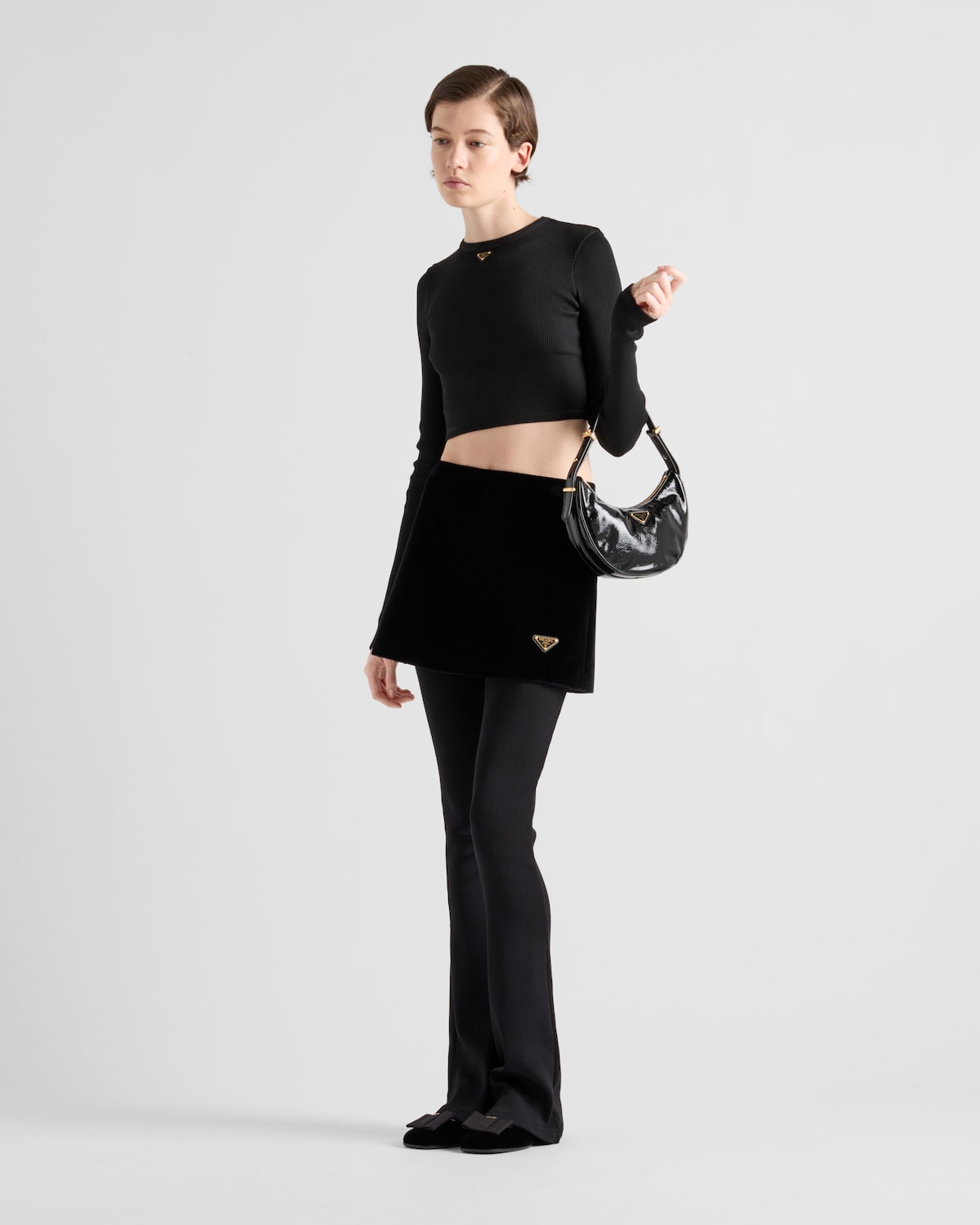 Prada Top de punto acanalado