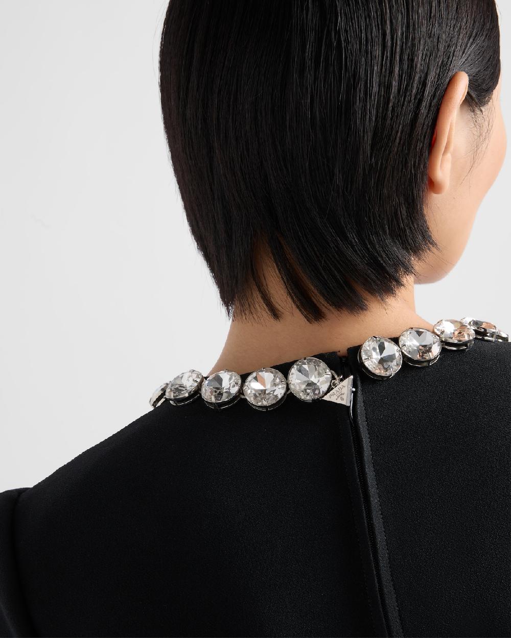 Prada Top De Sablé Compacto Bordado