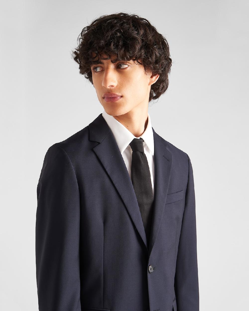 Prada Traje De Lana Y Mohair De Cruzado Simple