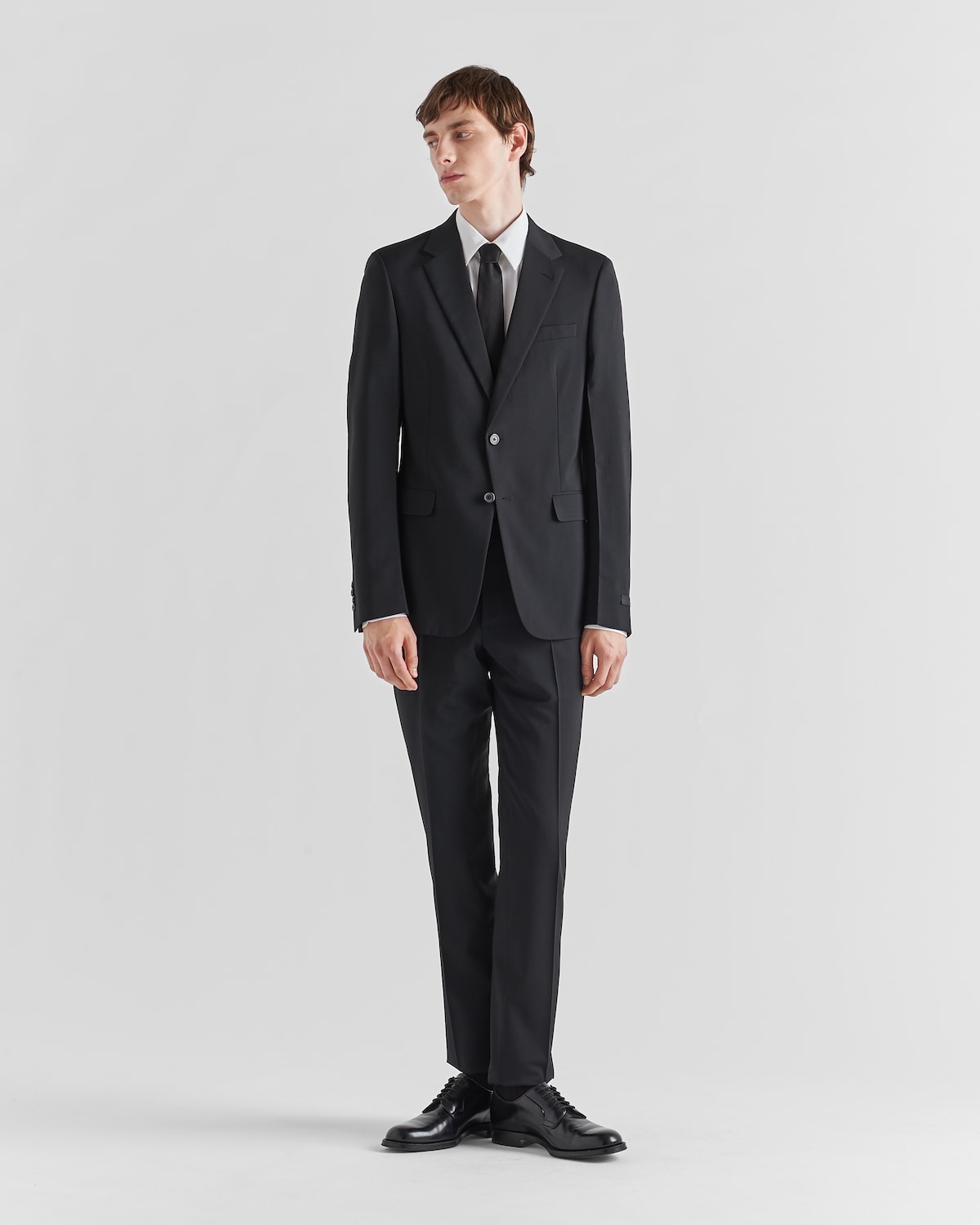 Prada Traje de lana y mohair de cruzado simple