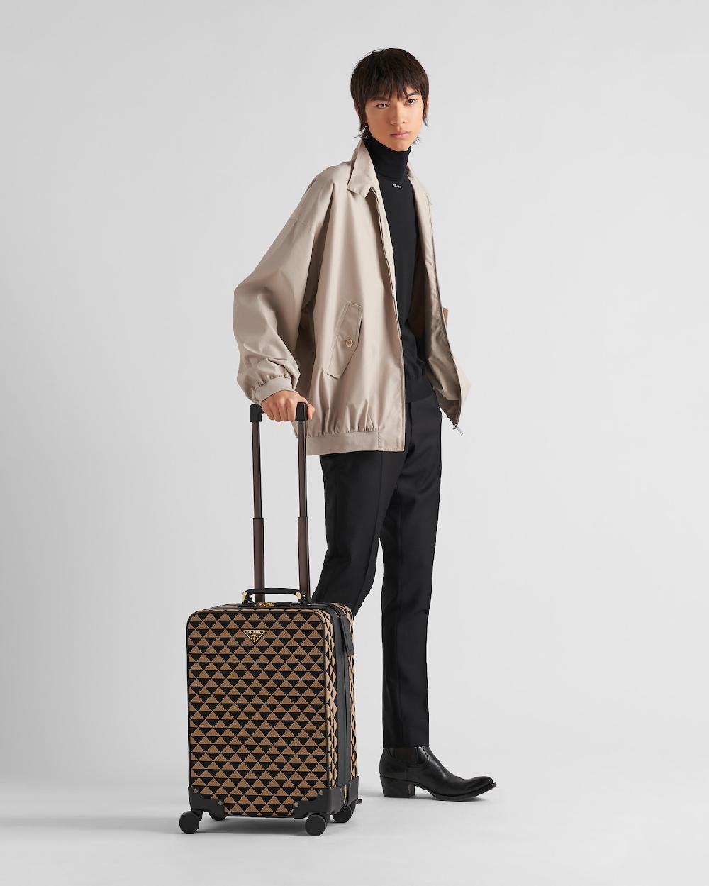 Prada Trolley Prada Symbole de tela bordada