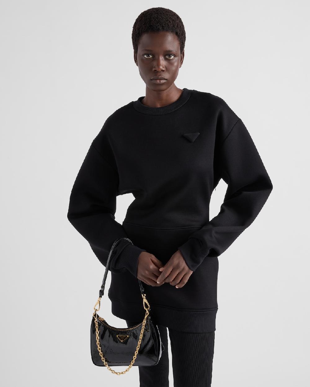 Prada Vestido Corto De Felpa