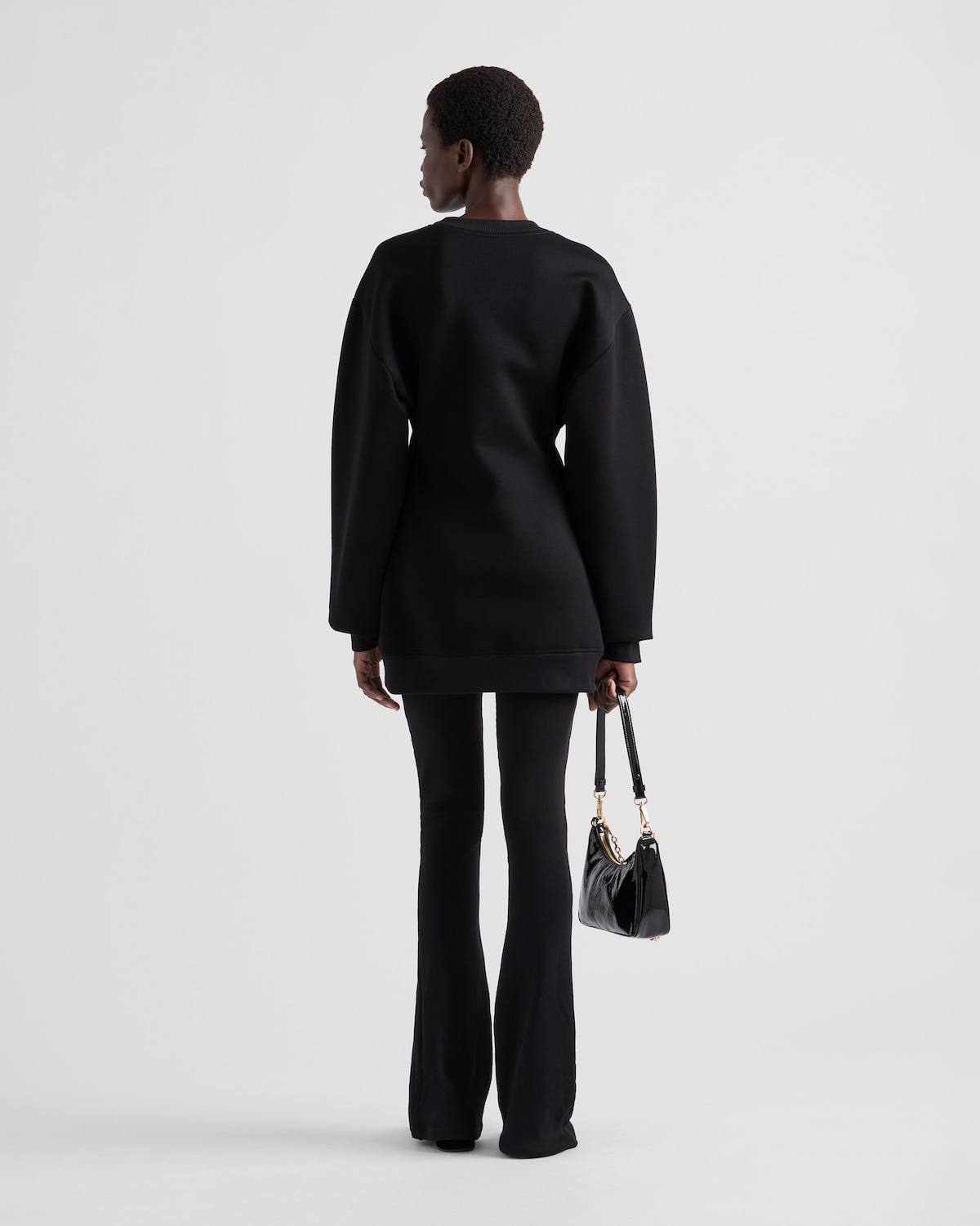 Prada Vestido Corto De Felpa