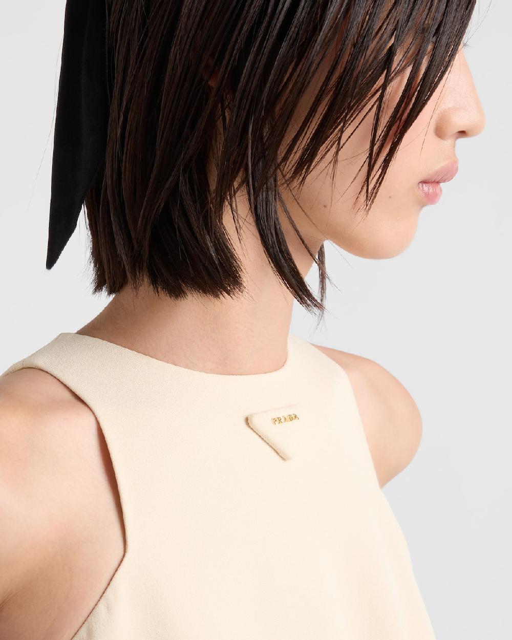 Prada Vestido Corto De Sablé Compacto