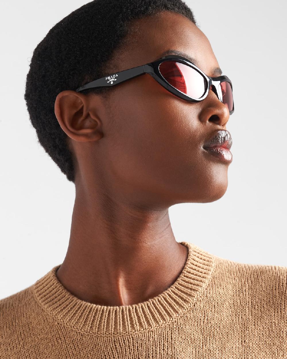 Prada Vestido De Algodón De Cuello Redondo