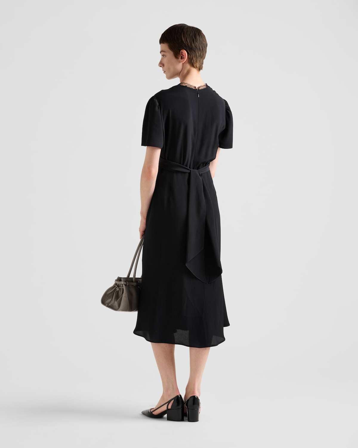 Prada Vestido De Crepé