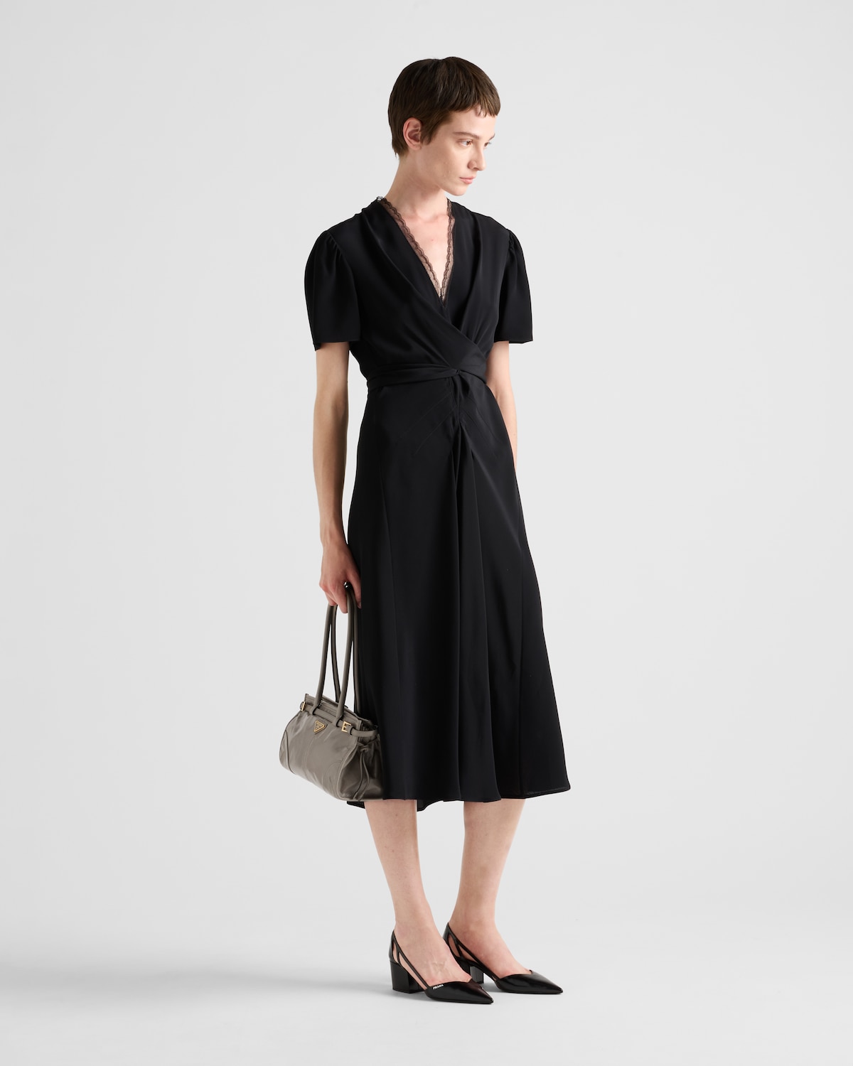 Prada Vestido De Crepé