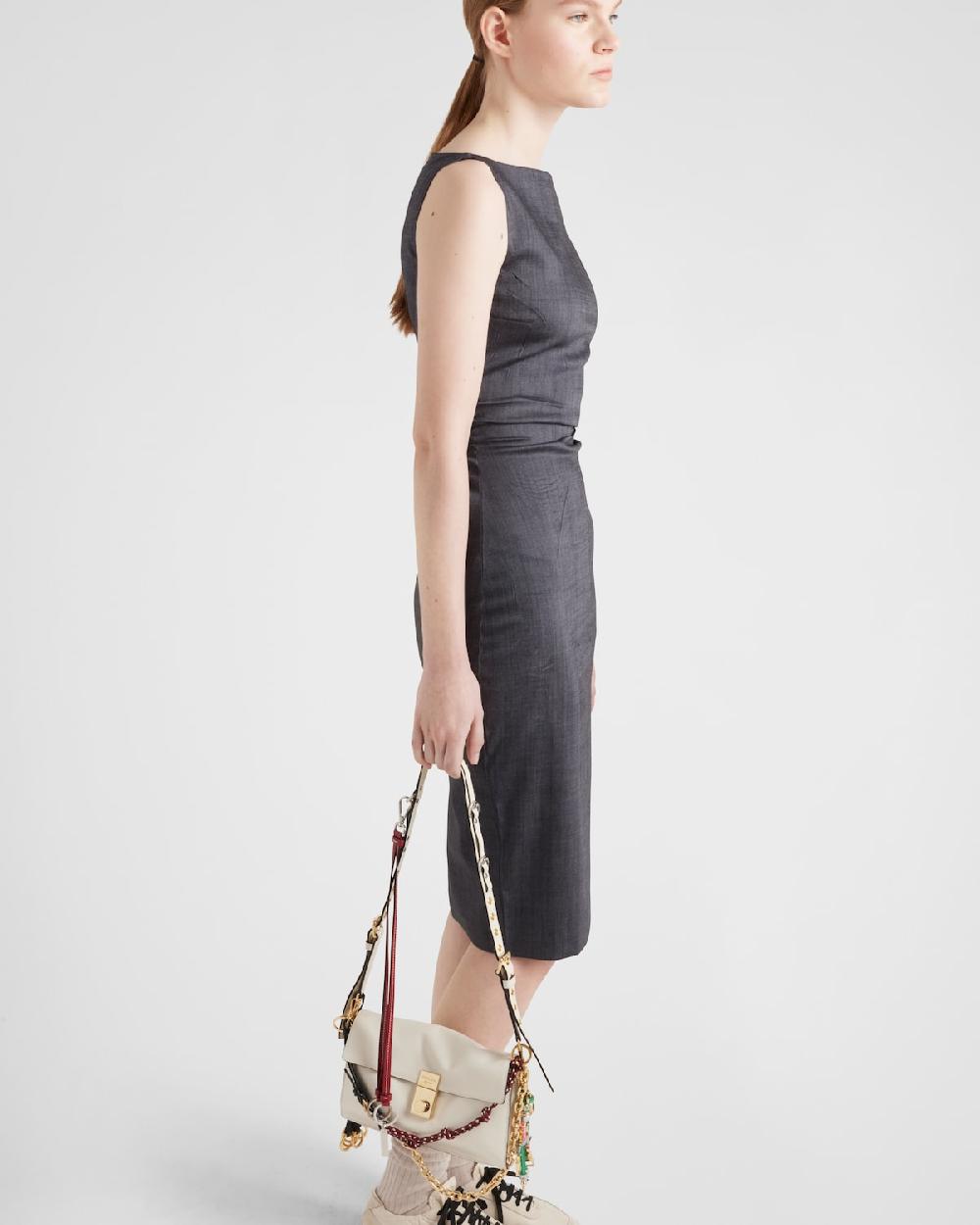 Prada Vestido De Kid Mohair Elástico