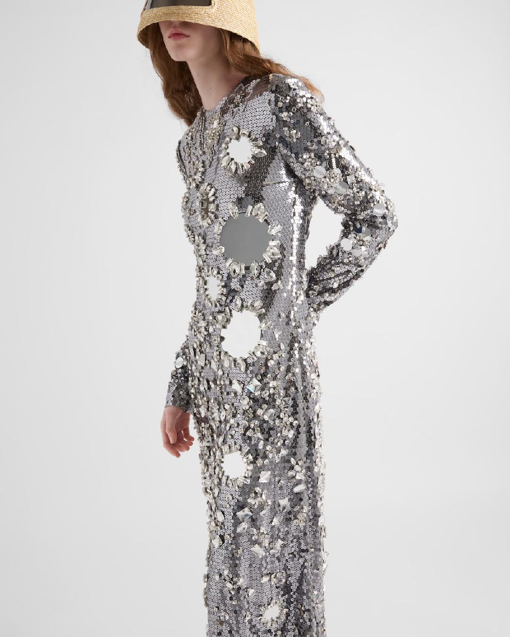 Prada Vestido De Lentejuelas