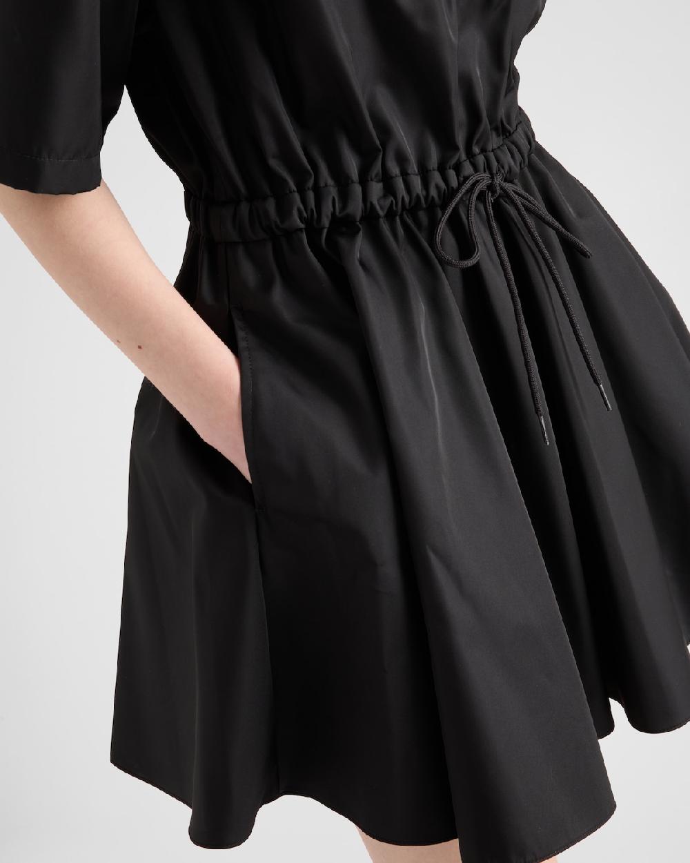 Prada Vestido De Manga Corta En Re-Nylon