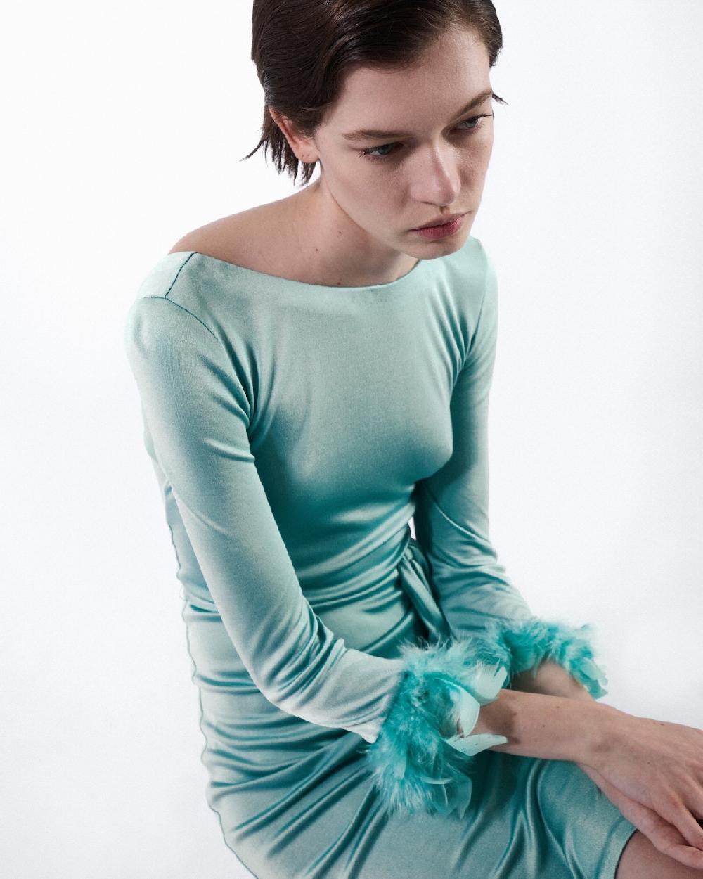 Prada Vestido De Organzino