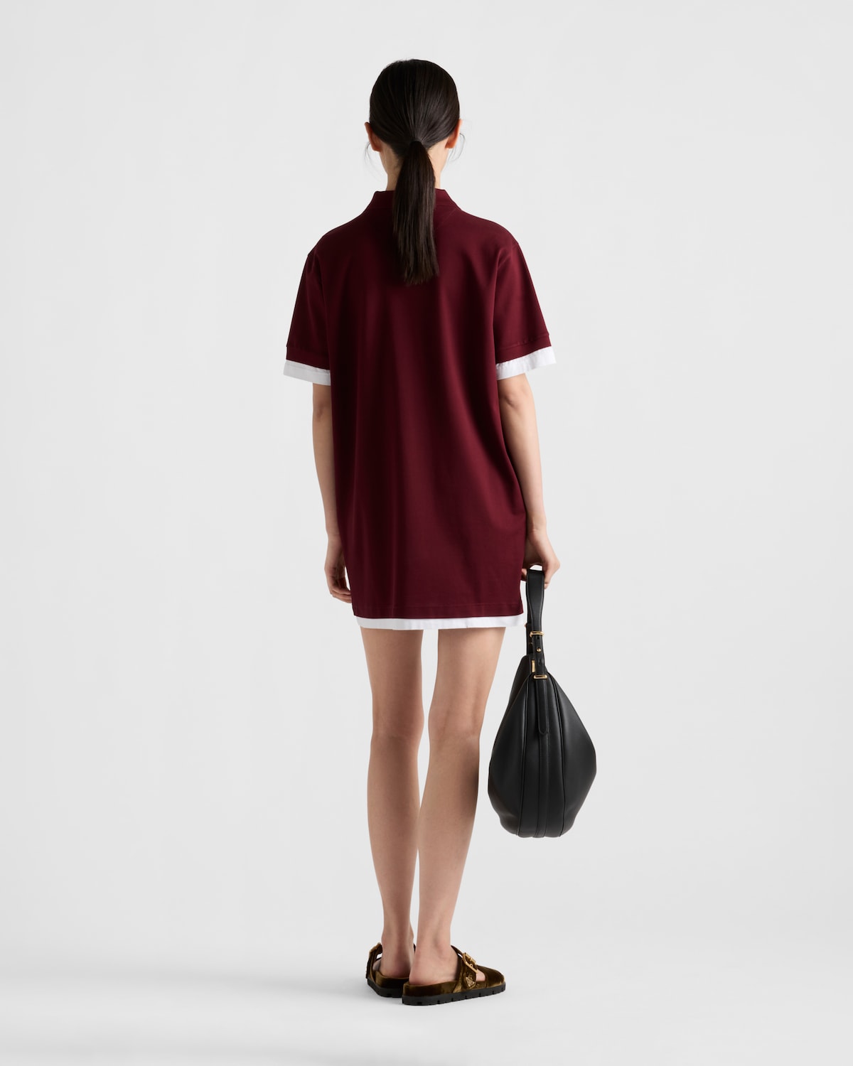 Prada Vestido De Piqué Y Punto