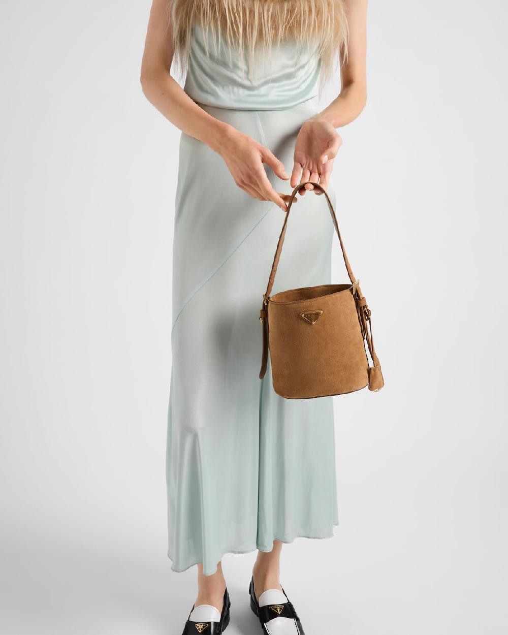 Prada Vestido De Punto De Satén