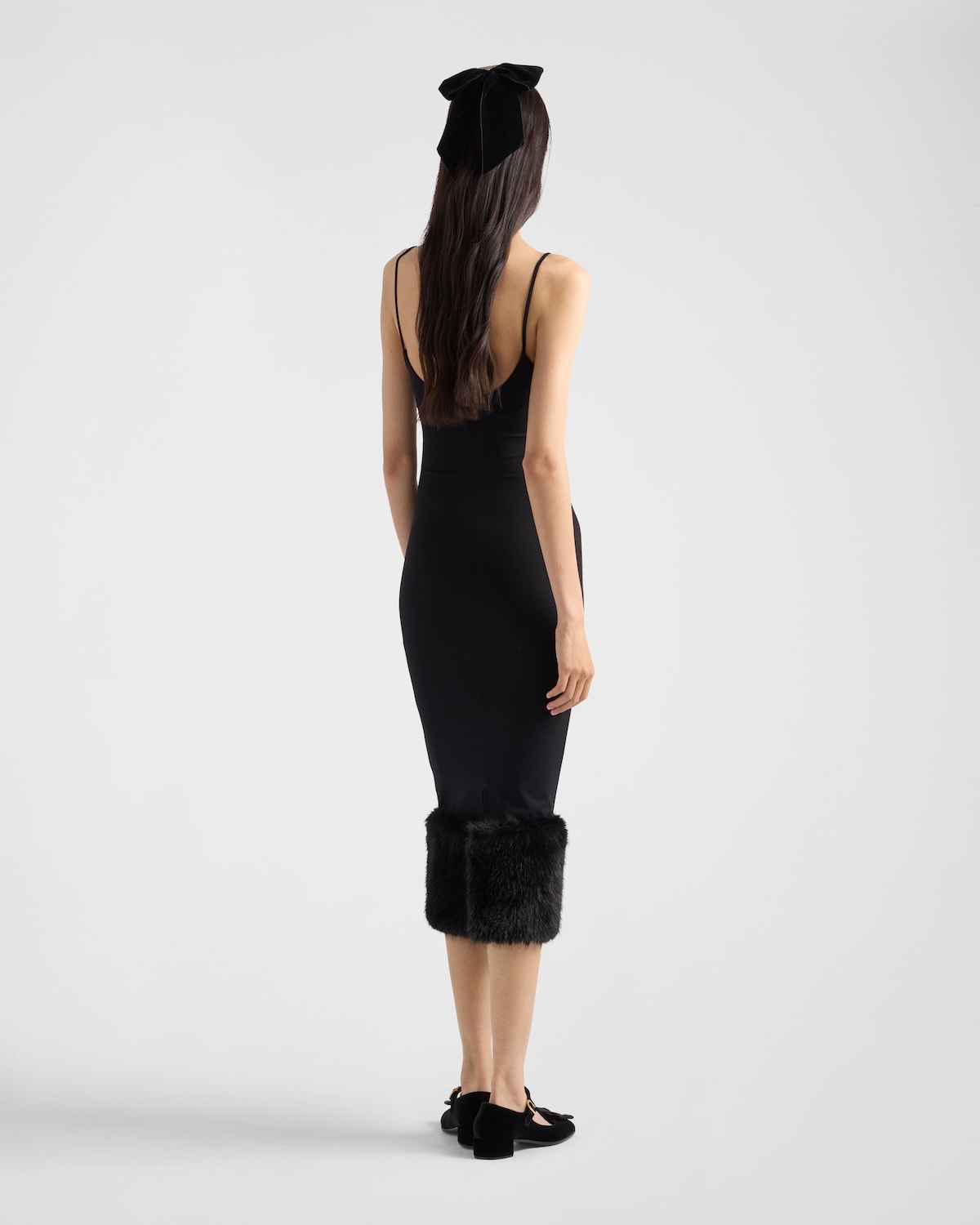 Prada Vestido De Punto Elástico