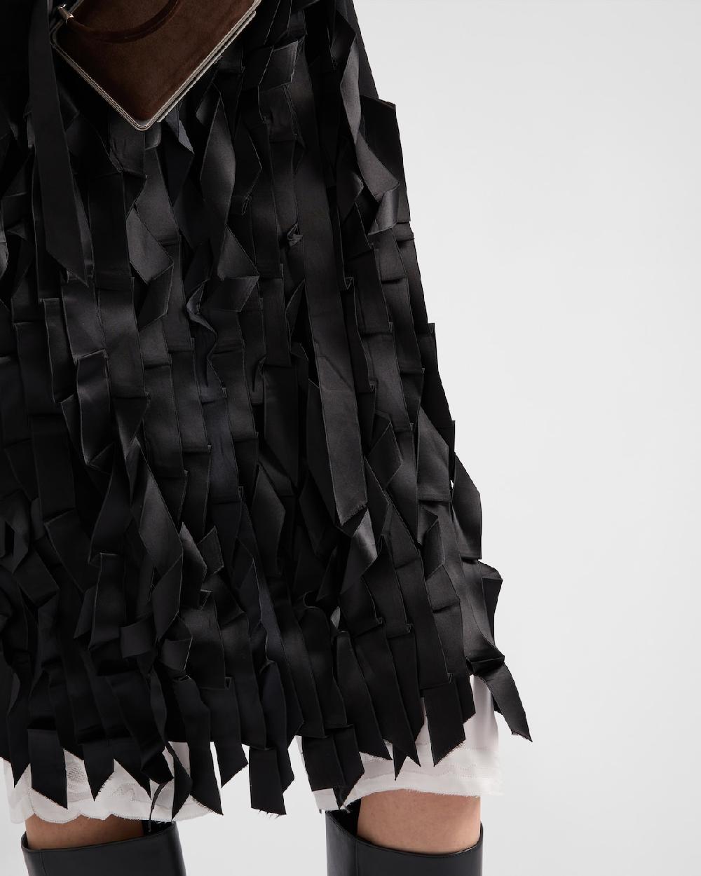 Prada Vestido De Sablé Con Lazos