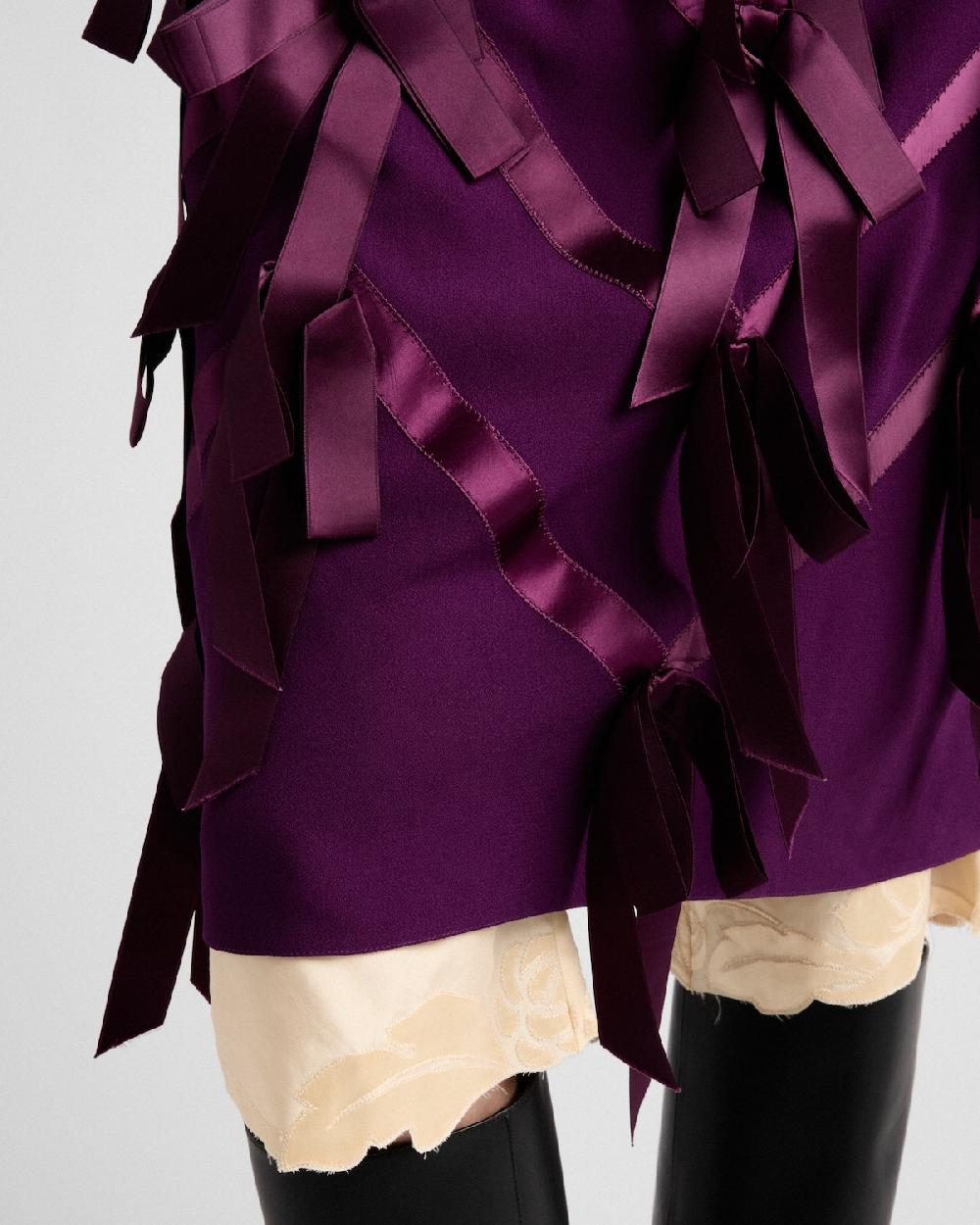 Prada Vestido De Sablé Con Lazos