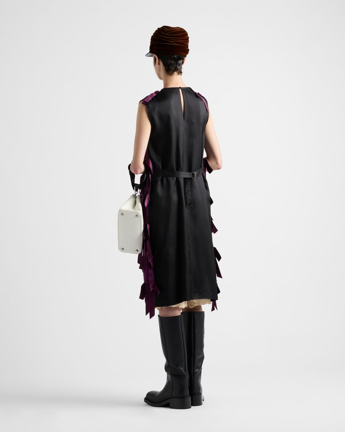 Prada Vestido De Sablé Con Lazos