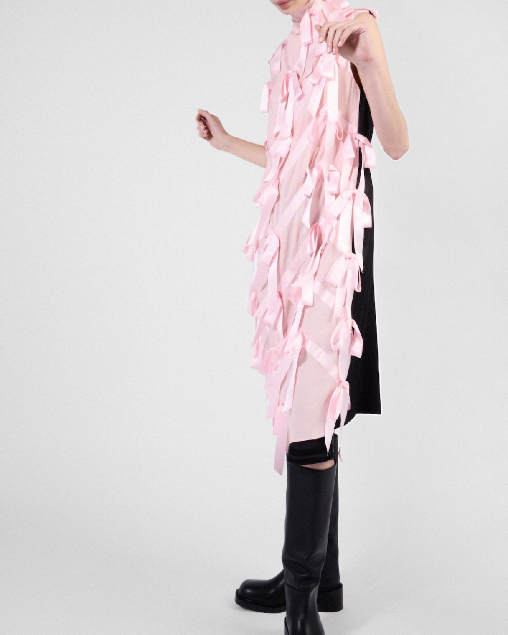 Prada Vestido De Sablé Con Lazos