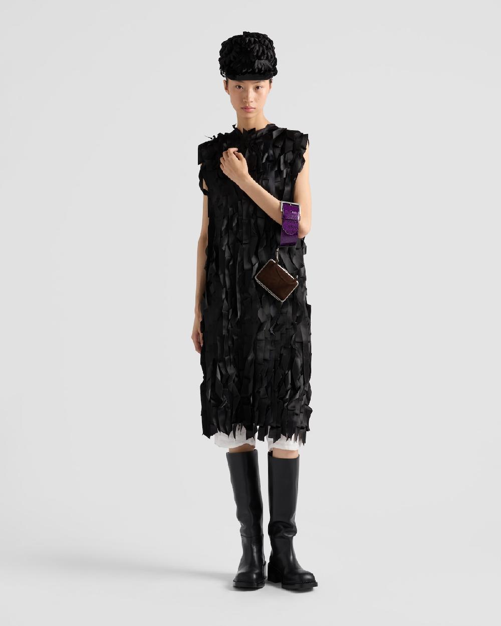 Prada Vestido de sablé con lazos