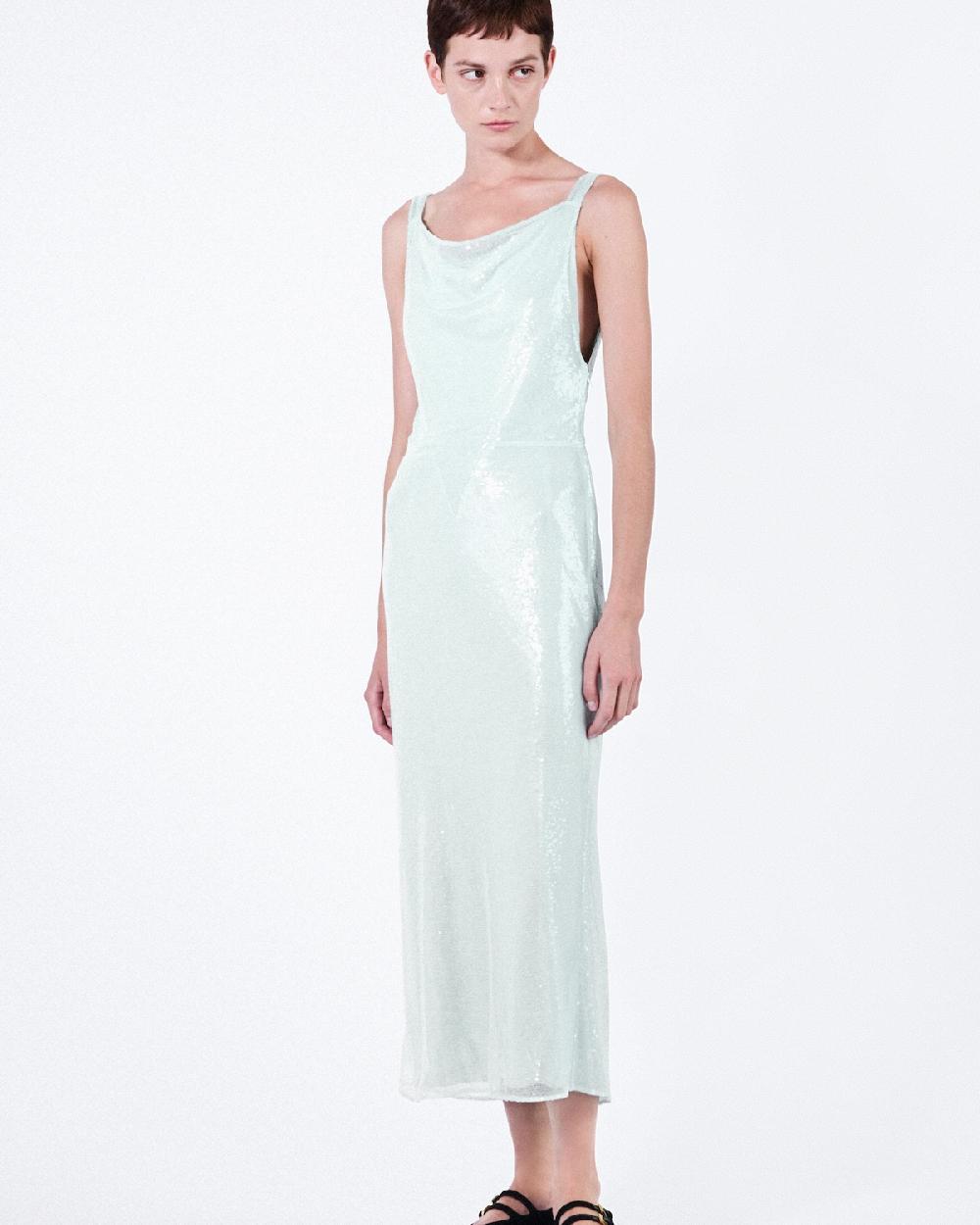 Prada Vestido De Tul Con Lentejuelas