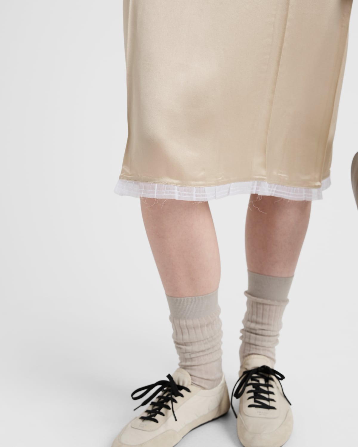 Prada Vestido En Crepé De Satén