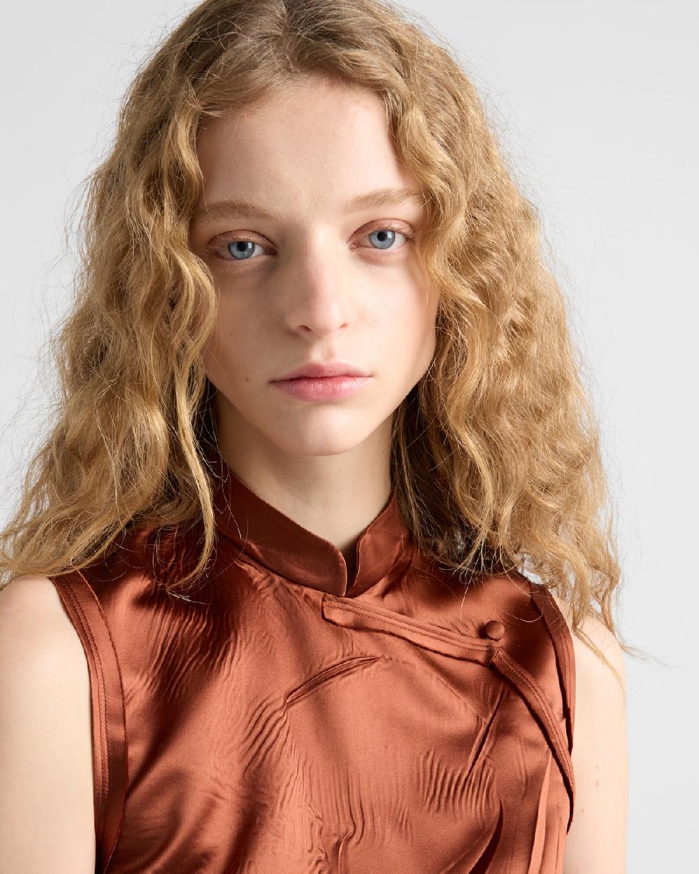 Prada Vestido En Duchesse Envejecido