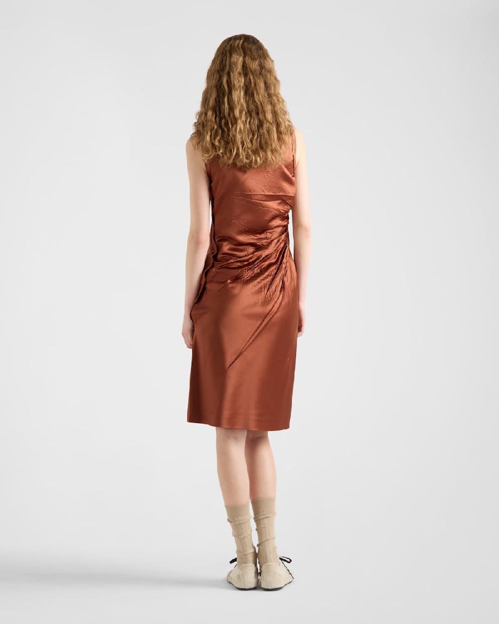 Prada Vestido En Duchesse Envejecido