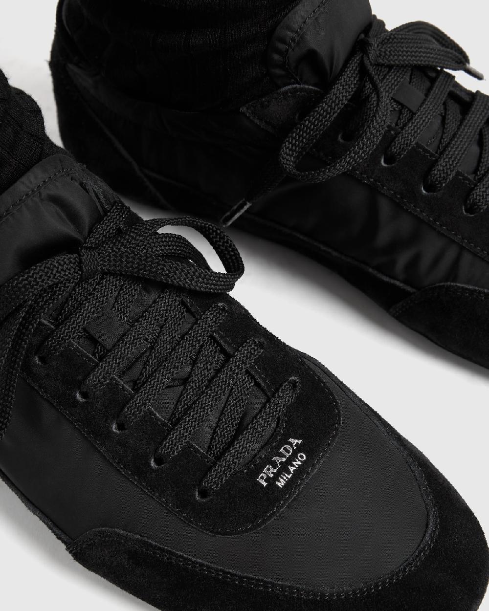 Prada Zapatillas Collapse De Re-Nylon Y Ante