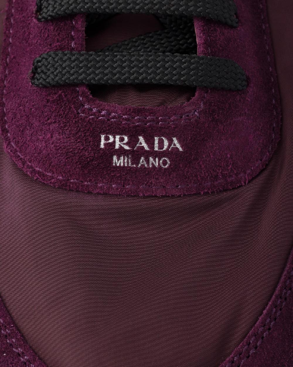 Prada Zapatillas Collapse De Re-Nylon Y Ante