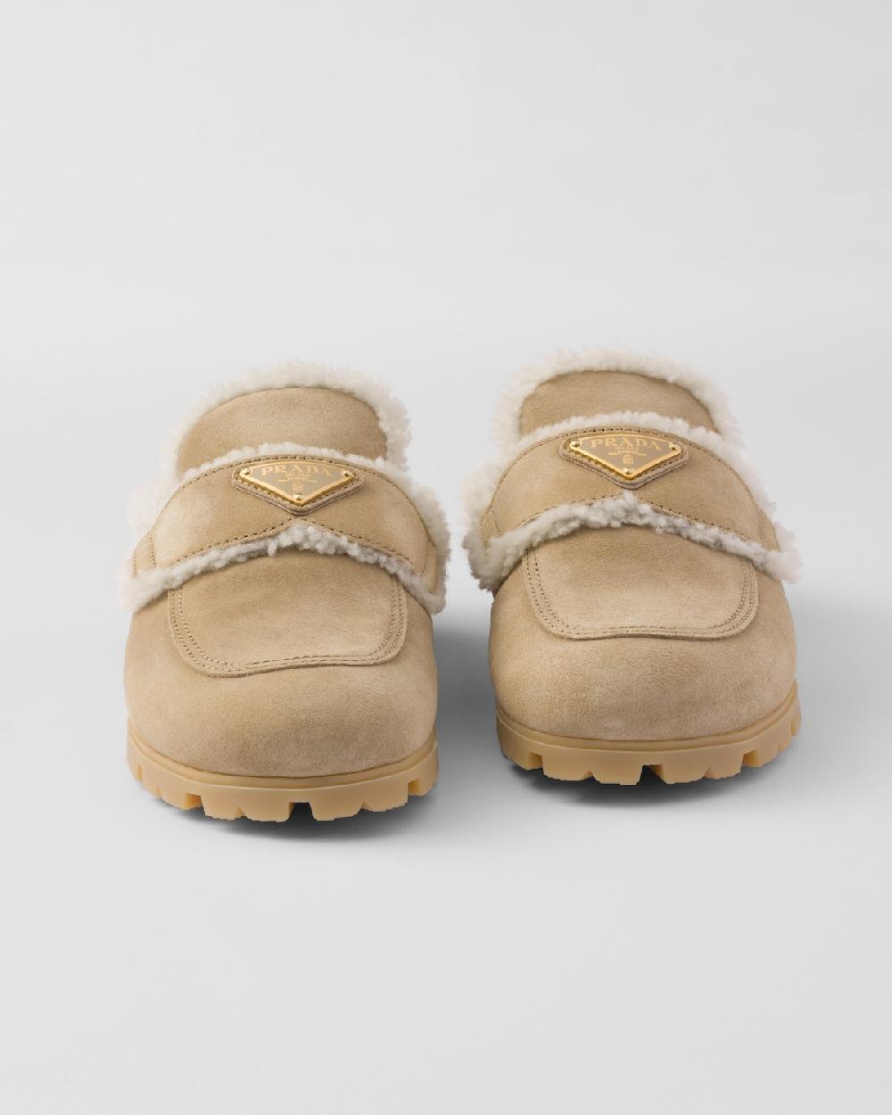 Prada Zapatillas De Ante Y Borreguillo