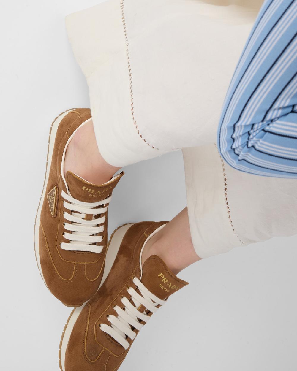 Prada Zapatillas De Correr De Ante