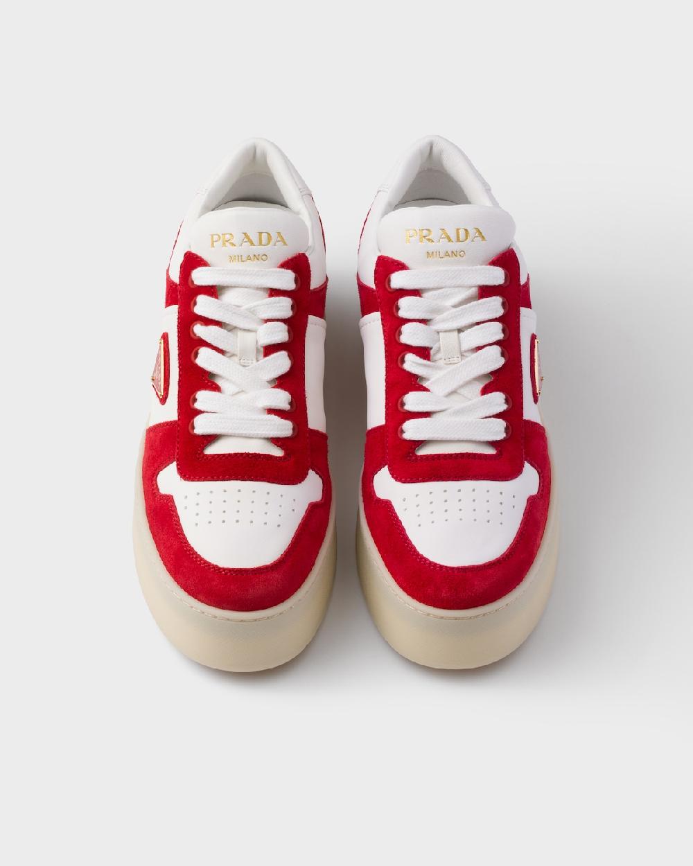 Prada Zapatillas Downtown Bold De Napa Y Ante