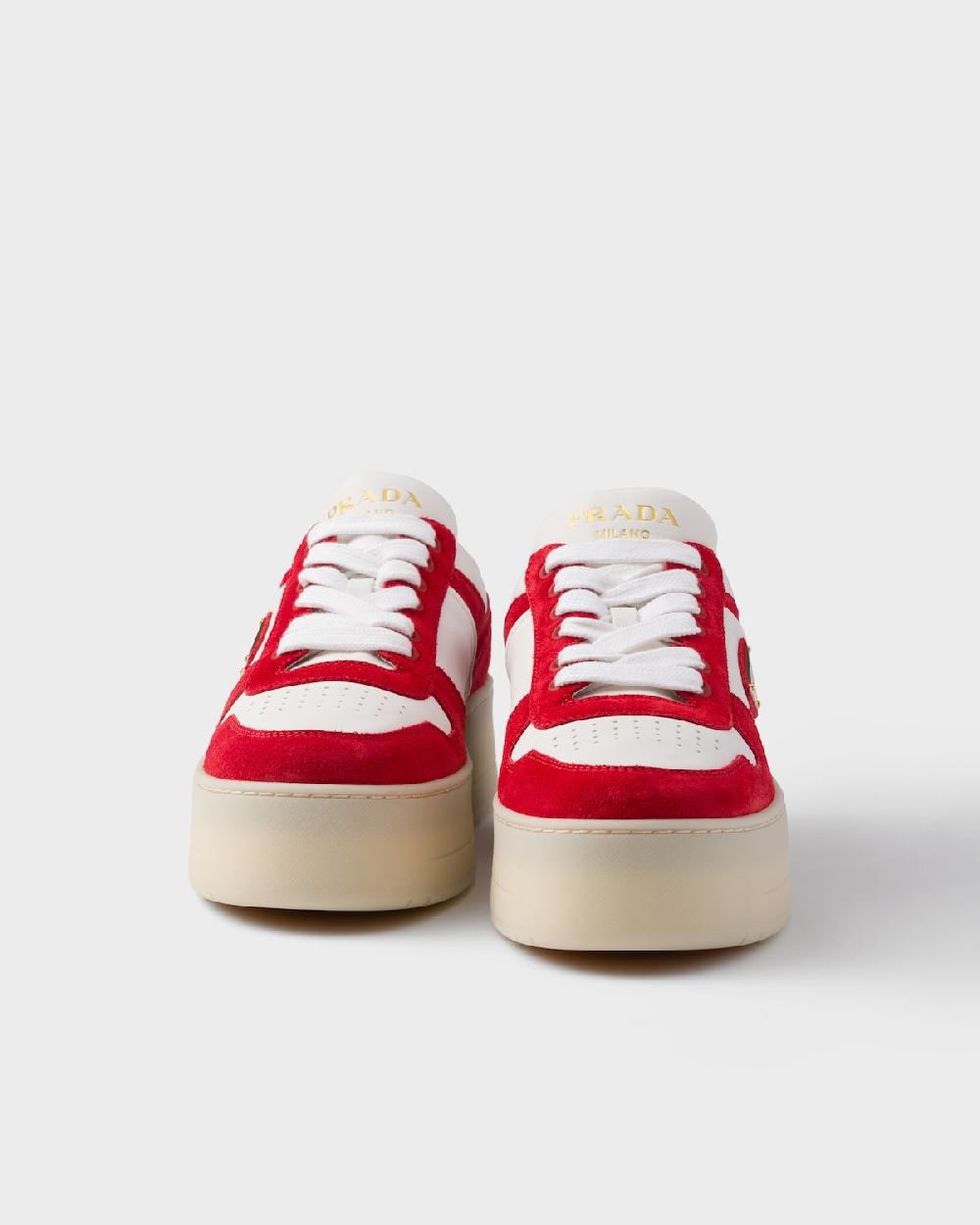 Prada Zapatillas Downtown Bold De Napa Y Ante