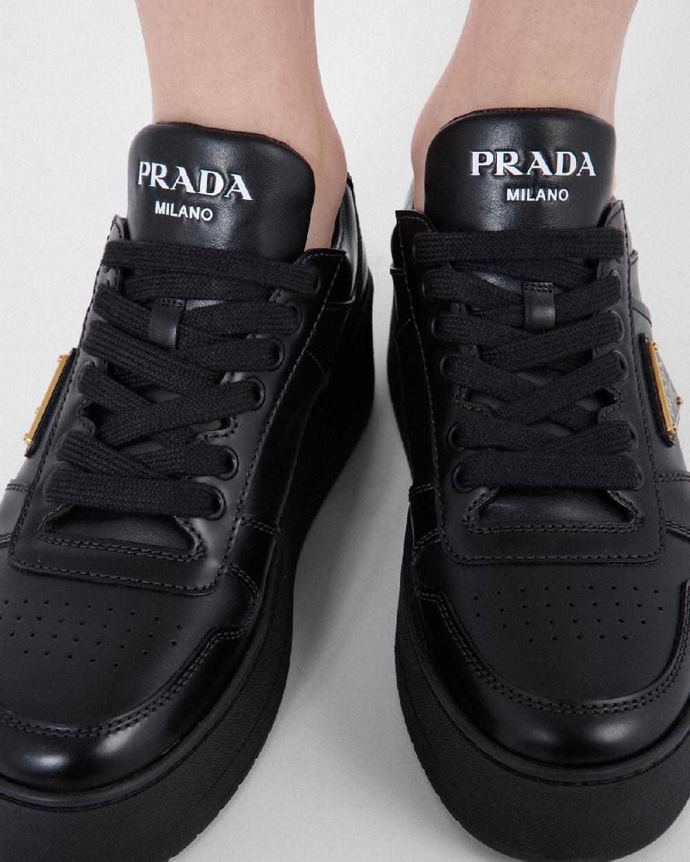 Prada Zapatillas Downtown Bold De Piel