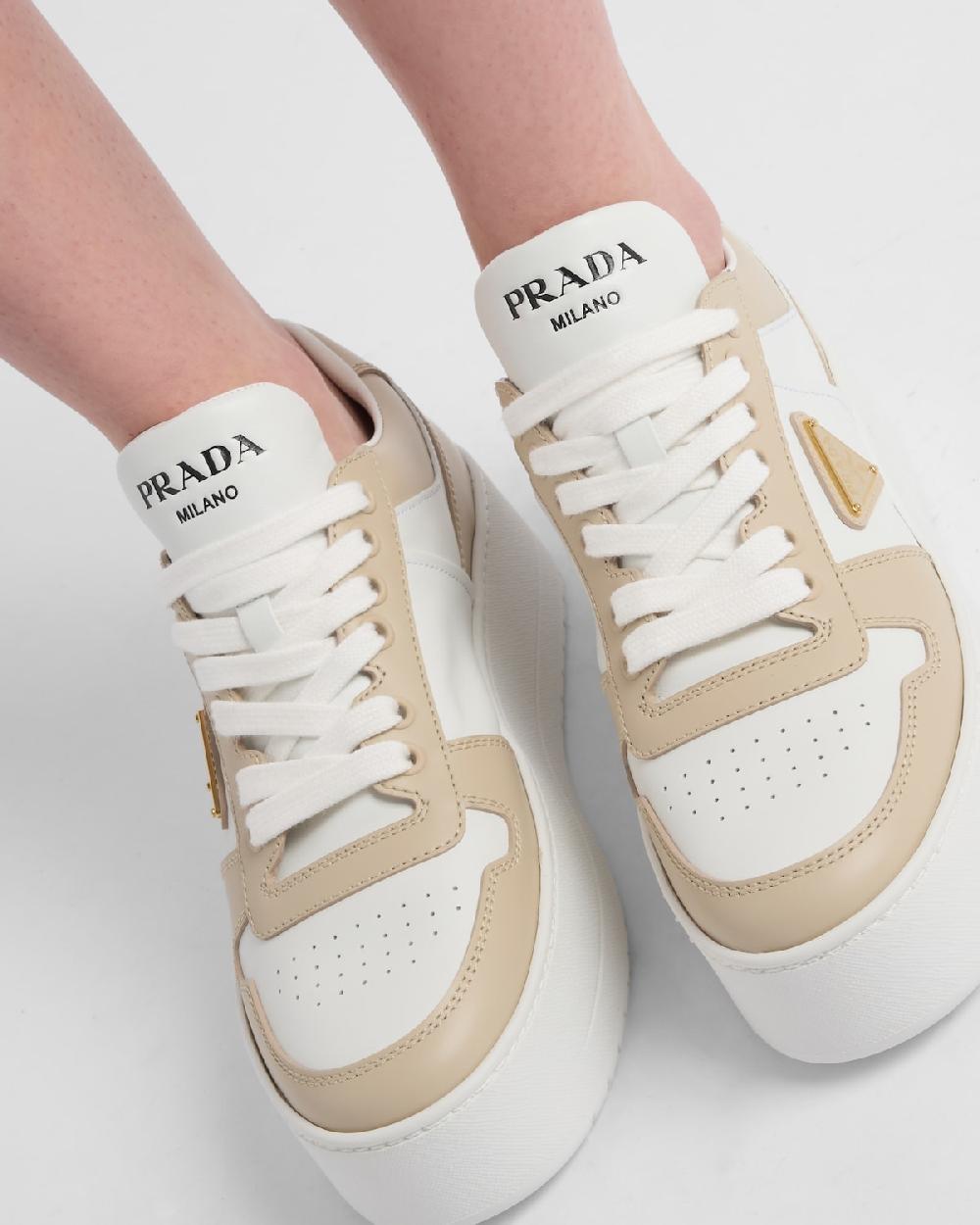 Prada Zapatillas Downtown Bold De Piel