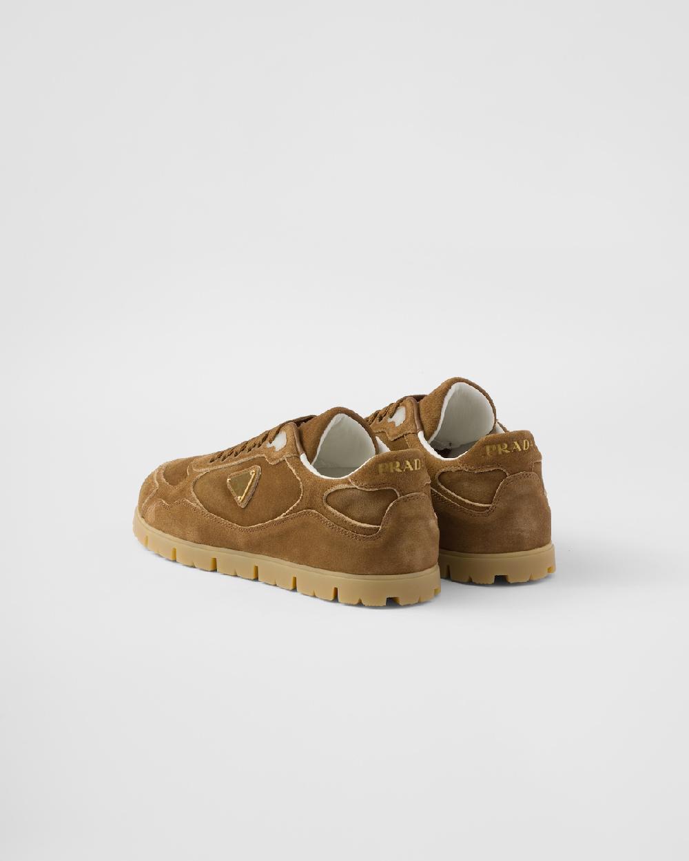 Prada Zapatillas Trail De Ante Desteñido