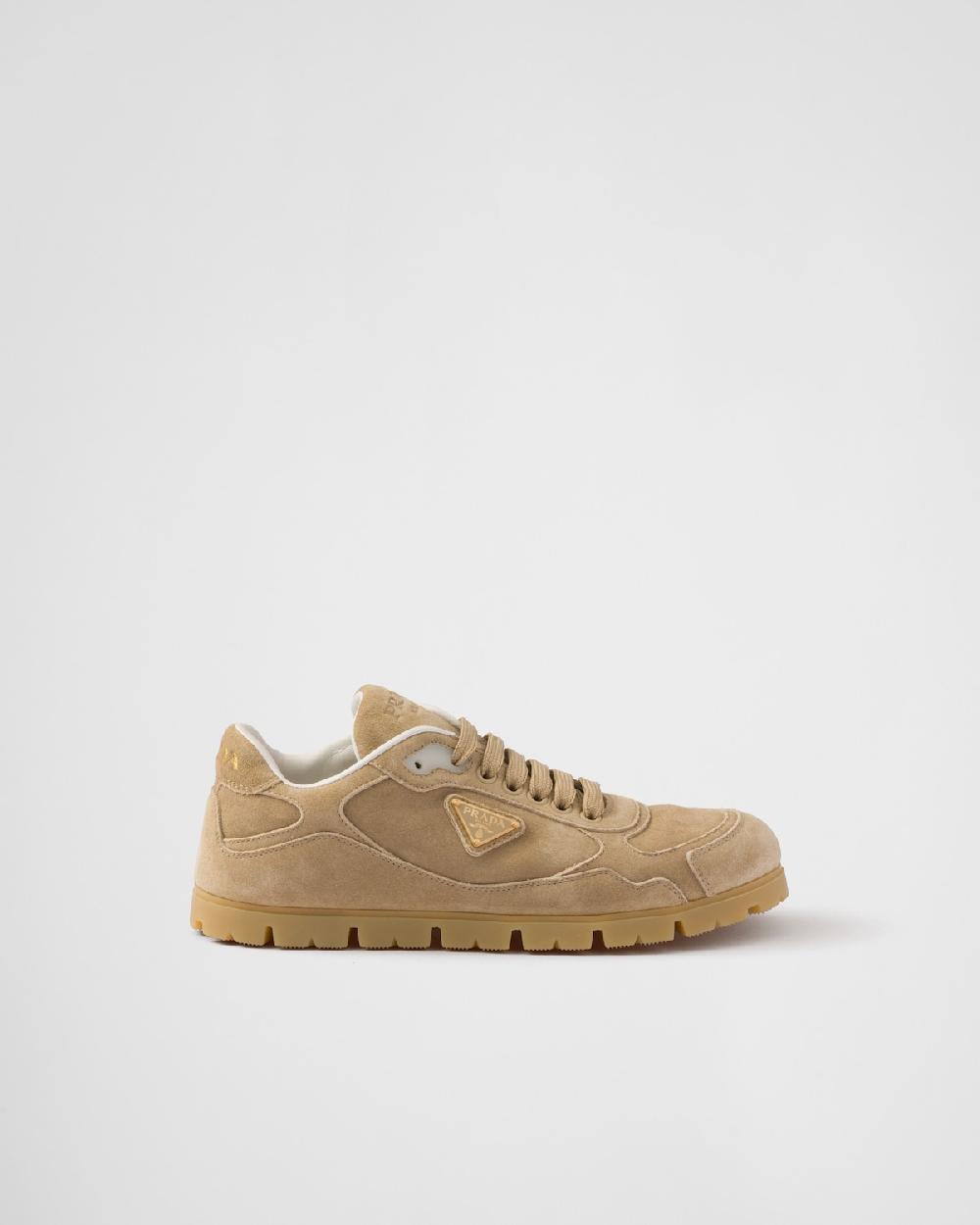 Prada Zapatillas Trail de ante desteñido