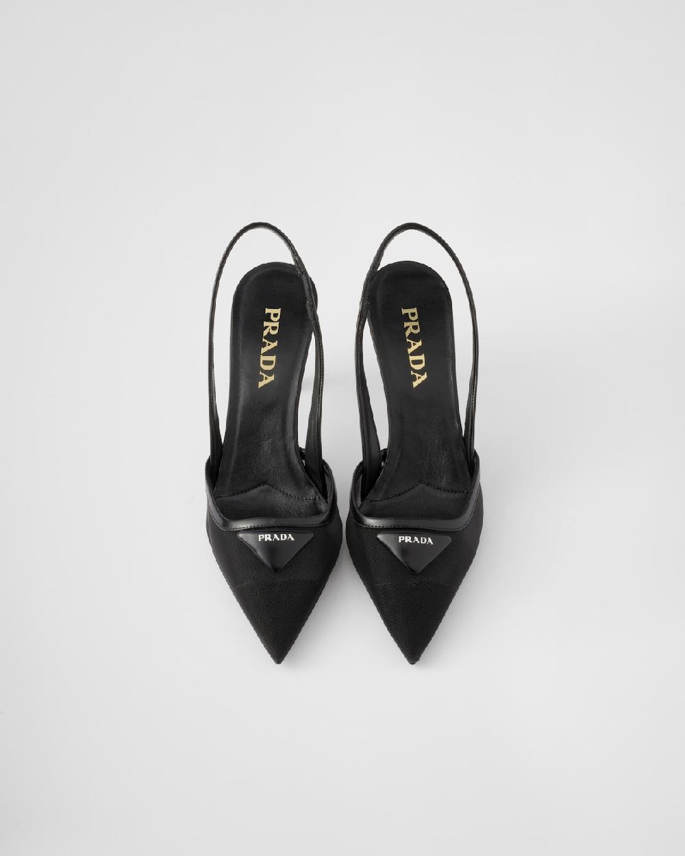 Prada Zapatos De Tacón Destalonado De Malla