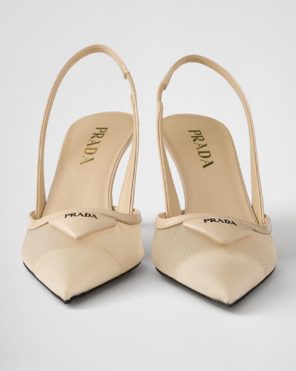 Prada Zapatos De Tacón Destalonado De Malla