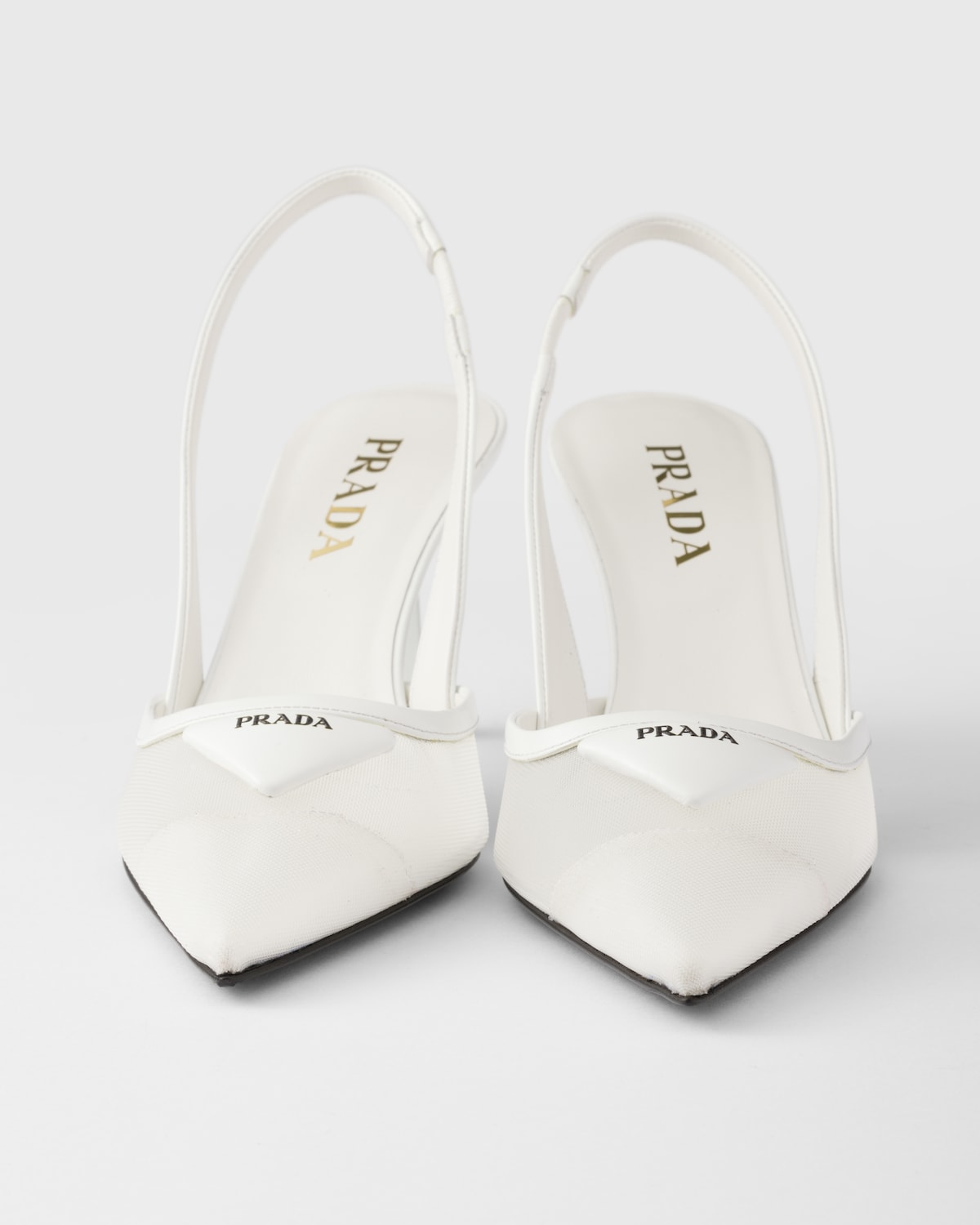 Prada Zapatos De Tacón Destalonado De Malla