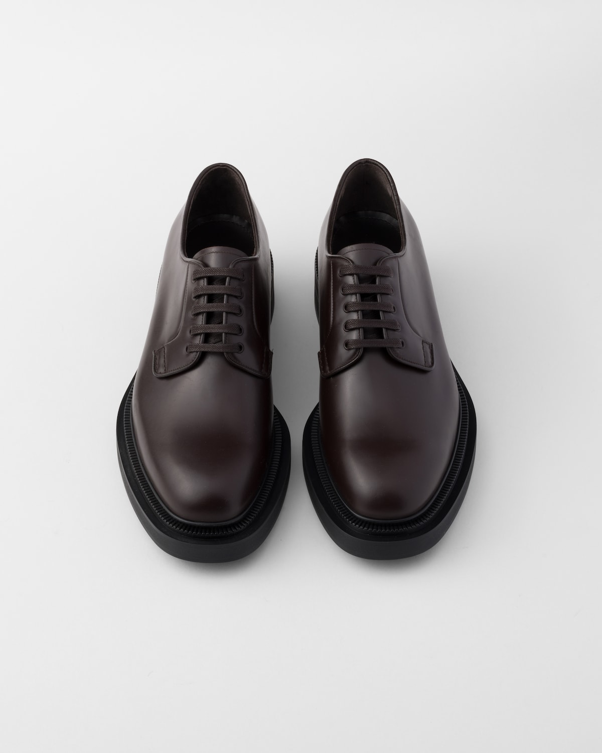 Prada Zapatos Derby De Piel Cepillada