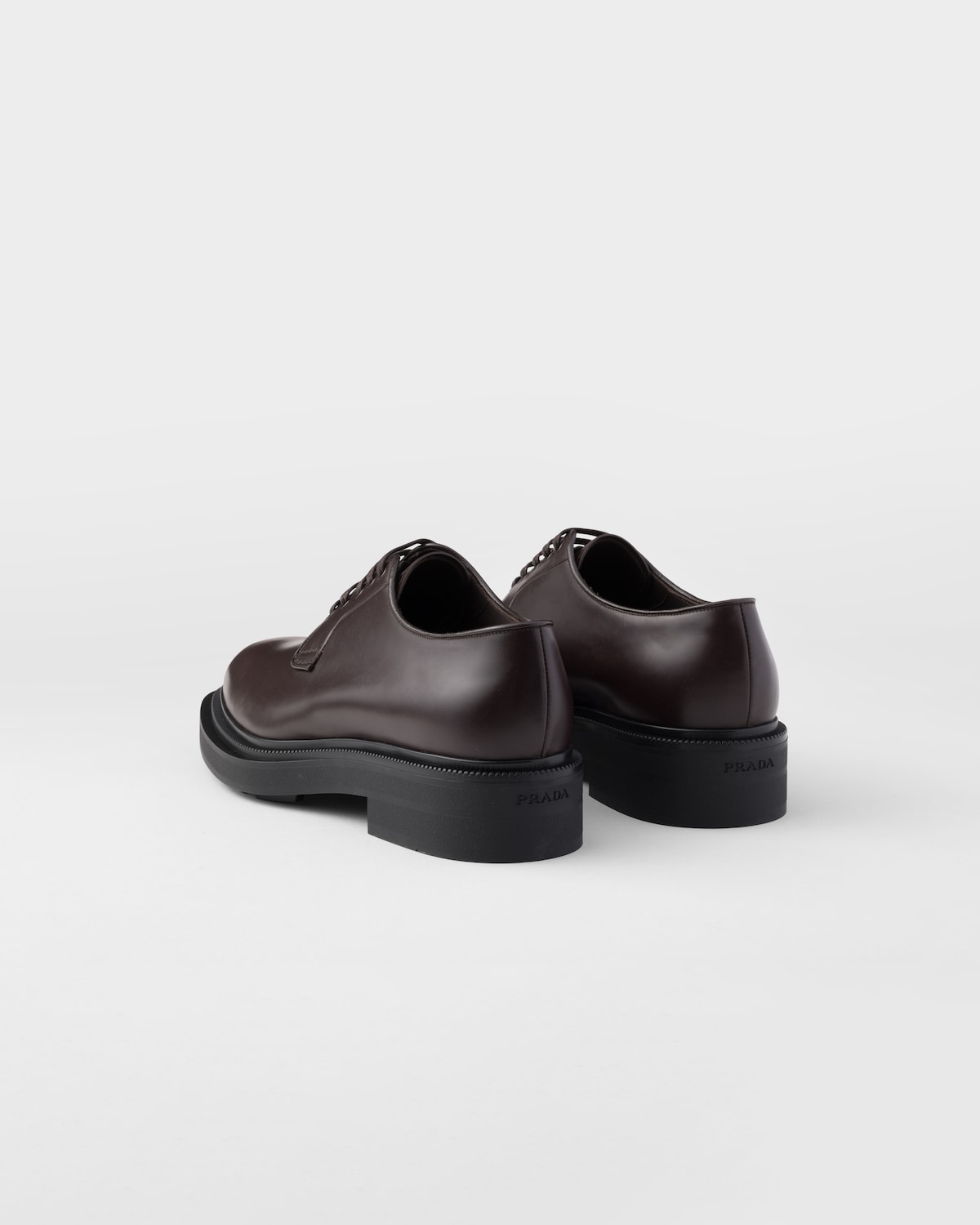 Prada Zapatos Derby De Piel Cepillada