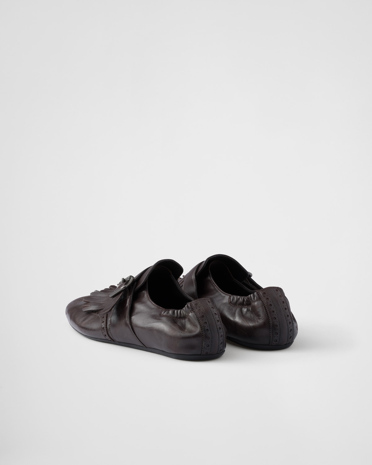 Prada Zapatos Shuffle Con Tira De Hebilla Y Flecos