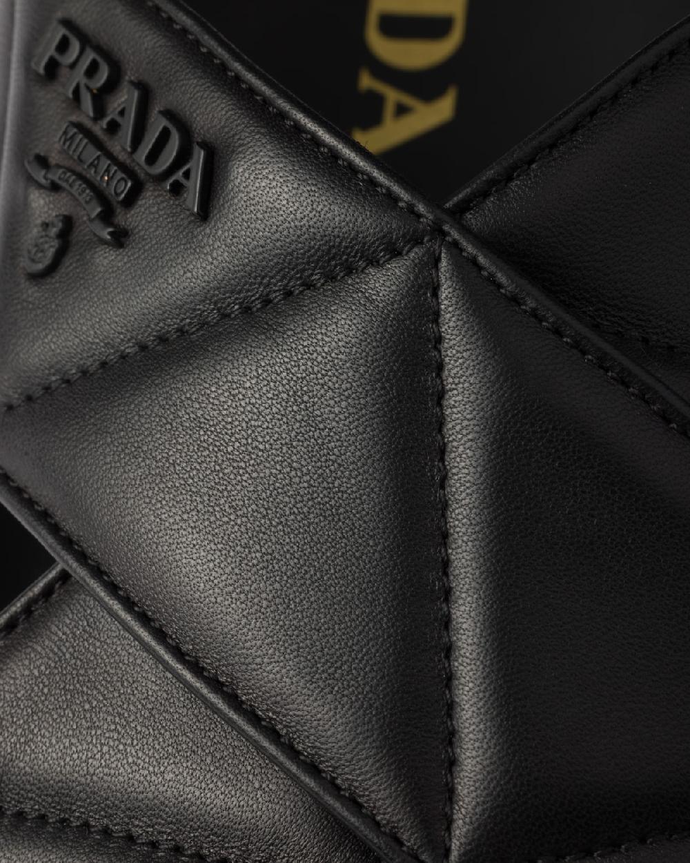 Prada Sandalias De Plataforma Plana De Napa Trenzada