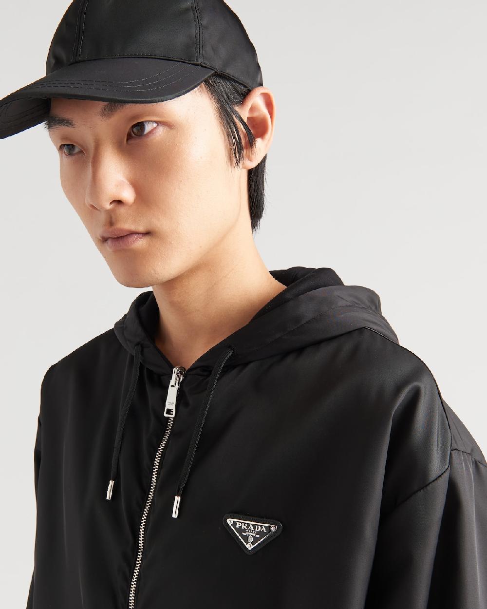 Prada Sudadera Reversible Con Capucha En Felpa De Algodón Y Re-Nylon
