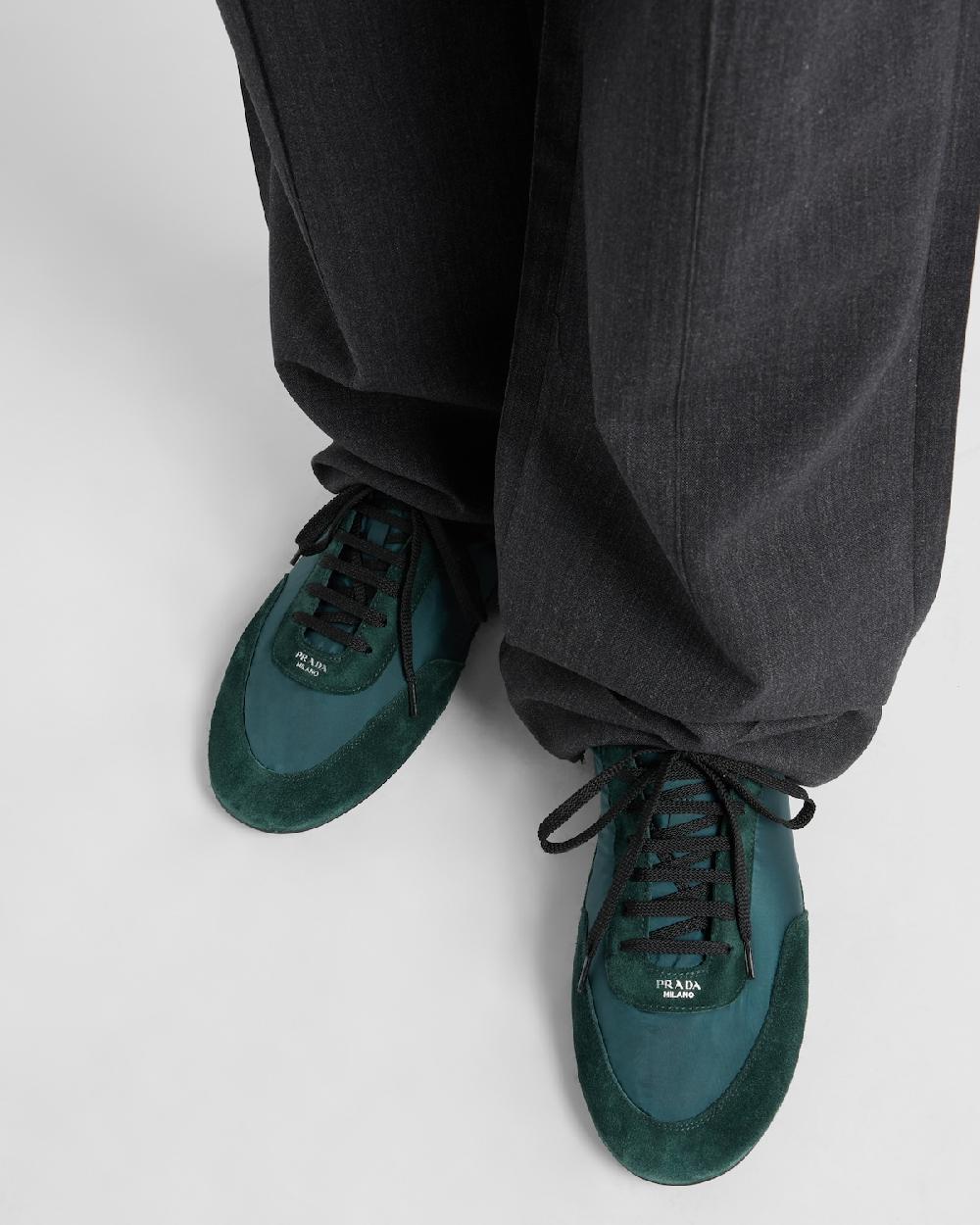 Prada Zapatillas Collapse De Re-Nylon Y Ante Con Elástico